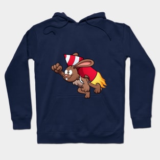 Rabbit With Firework Jetpack Hoodie